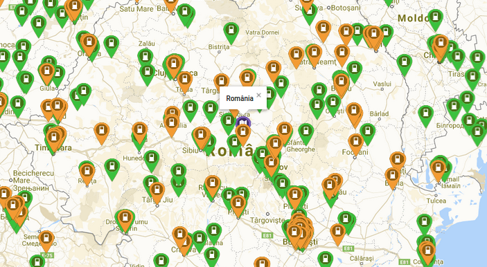 % Crestere nr. statii de incarcare ptr masini electrice in 2019, in Romania